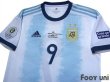 Photo3: Argentina 2019 Home Shirt #9 Kun Aguero Copa America Patch/Badge (3)