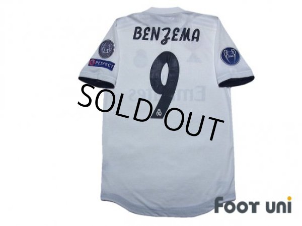 Photo2: Real Madrid 2018-2019 Home Authentic Shirt #9 Benzema w/tags (2)