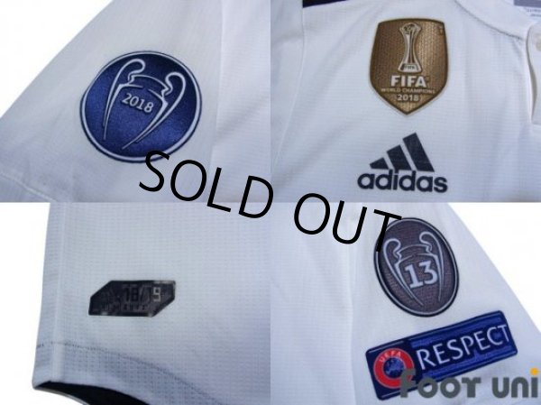 Photo7: Real Madrid 2018-2019 Home Authentic Shirt #9 Benzema w/tags (7)