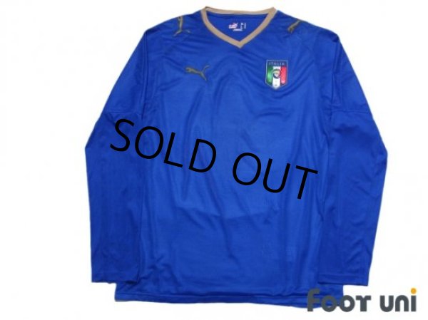 Photo1: Italy Euro 2008 Home Long Sleeve Shirt (1)