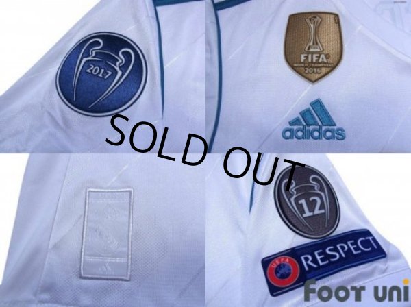 Photo7: Real Madrid 2017-2018 Home Shirt #22 Isco Champions League Patch/Badge (7)