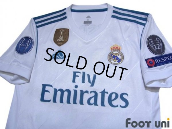 Photo3: Real Madrid 2017-2018 Home Shirt #22 Isco Champions League Patch/Badge (3)