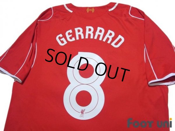 Photo4: Liverpool 2014-2015 Home Shirt #8 Steven Gerrard (4)