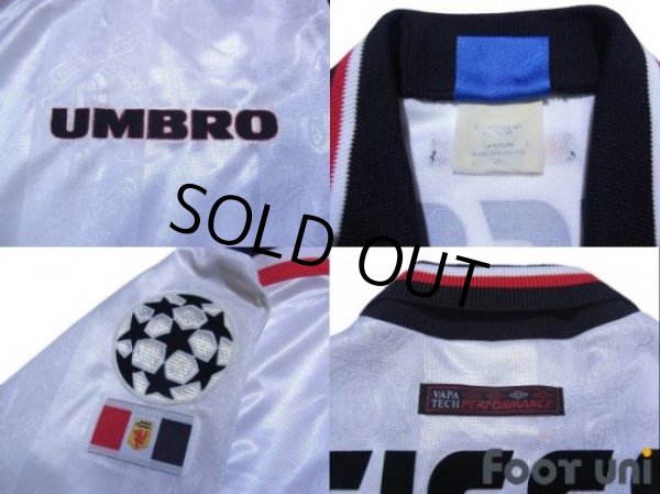 Photo8: Manchester United 1997-1999 Away Long Sleeve Shirt #11 Giggs Champions League Patch/Badge (8)