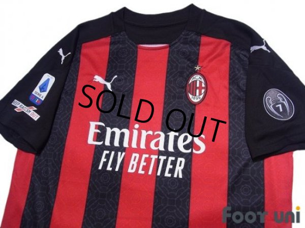 Photo3: AC Milan 2020-2021 Home Shirt #11 Ibrahimovic Serie A Tim Patch/Badge w/tags (3)