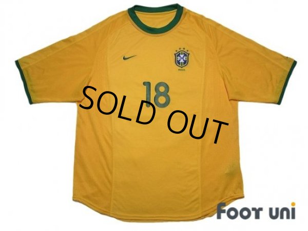 Photo1: Brazil 2000 Home Shirt #18 Fabio Rochemback (1)