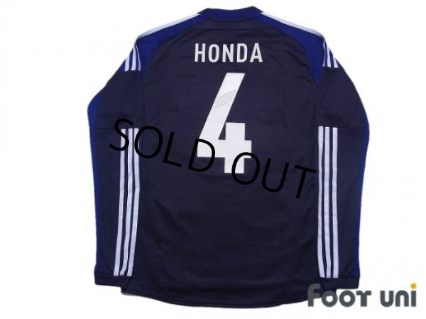 Photo2: Japan 2012-2013 Home Long Sleeve Shirt #4 Keisuke Honda (2)