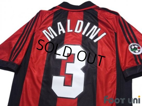 Photo4: AC Milan 1998-1999 Home Shirt #3 Maldini Lega Calcio Patch/Badge (4)