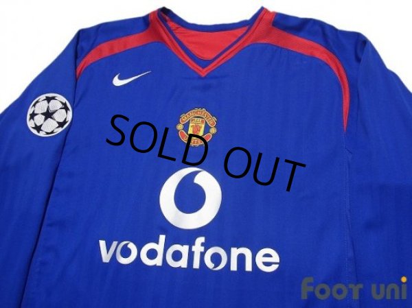 Photo3: Manchester United 2005-2006 Away Long Sleeve Shirt #10 Van Nistelrooy Champions League Patch/Badge (3)