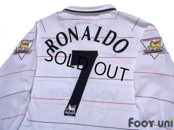 Photo4: Manchester United 2003-2005 Third Long Sleeve Shirt #7 Ronaldo Champions 2002-2003 BARCLAYCARD PREMIERSHIP Patch/Badge (4)