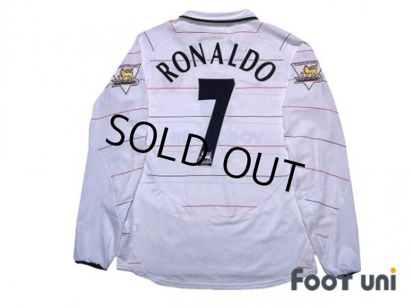 Photo2: Manchester United 2003-2005 Third Long Sleeve Shirt #7 Ronaldo Champions 2002-2003 BARCLAYCARD PREMIERSHIP Patch/Badge (2)