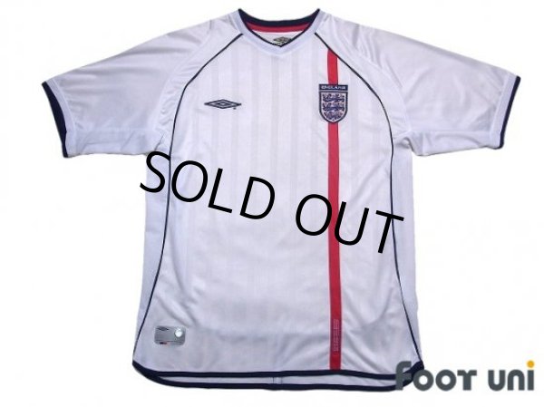 Photo1: England 2002 Home Shirt (1)