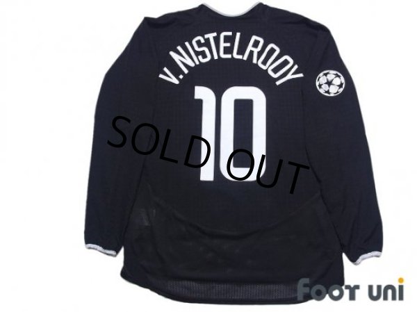 Photo2: Manchester United 2003-2005 Away Long Sleeve Shirt #10 van Nistelrooy Champions League Patch/Badge (2)