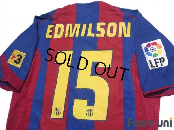 Photo4: FC Barcelona 2004-2005 Home Authentic Shirt #15 Edmilson LFP Patch/Badge (4)