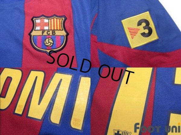 Photo7: FC Barcelona 2004-2005 Home Authentic Shirt #15 Edmilson LFP Patch/Badge (7)