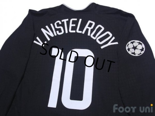 Photo4: Manchester United 2003-2005 Away Long Sleeve Shirt #10 van Nistelrooy Champions League Patch/Badge (4)