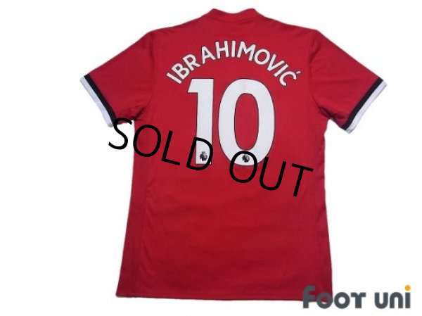 Photo2: Manchester United 2017-2018 Home Shirt #10 Ibrahimovic (2)