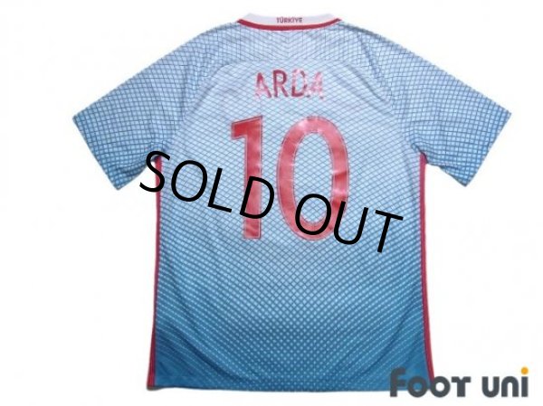 Photo2: Turkey Euro 2016 Away Shirt #10 Arda Turan (2)