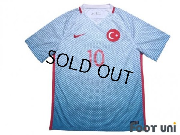 Photo1: Turkey Euro 2016 Away Shirt #10 Arda Turan (1)