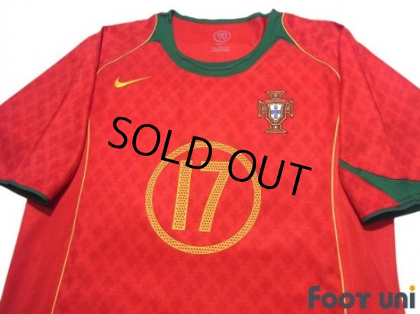 Photo3: Portugal Euro 2004 Home Shirt #17 Cristiano Ronaldo (3)