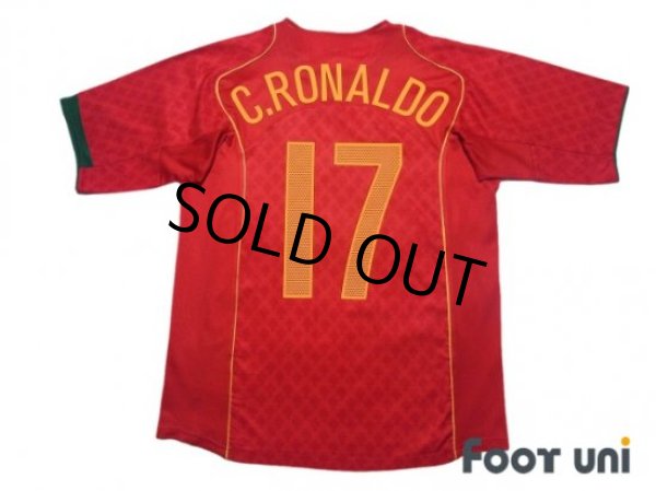 Photo2: Portugal Euro 2004 Home Shirt #17 Cristiano Ronaldo (2)