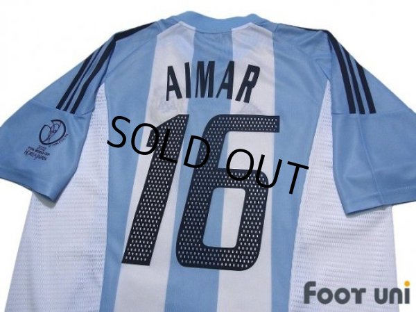 Photo4: Argentina 2002 Home Shirt #16 Aimar 2002 FIFA World Cup Korea Japan Patch/Badge (4)