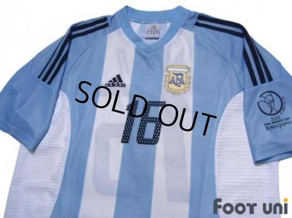 Photo3: Argentina 2002 Home Shirt #16 Aimar 2002 FIFA World Cup Korea Japan Patch/Badge (3)