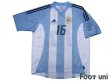 Photo1: Argentina 2002 Home Shirt #16 Aimar 2002 FIFA World Cup Korea Japan Patch/Badge (1)