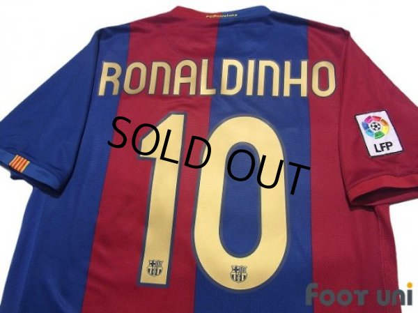 Photo4: FC Barcelona 2006-2007 Home Shirt #10 Ronaldinho LFP Patch/Badge (4)