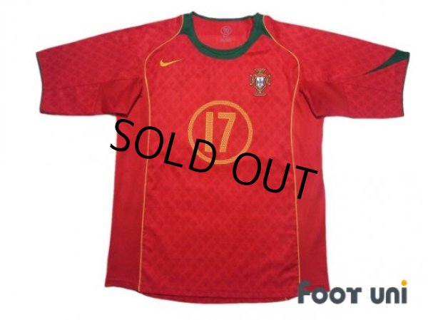 Photo1: Portugal Euro 2004 Home Shirt #17 Cristiano Ronaldo (1)