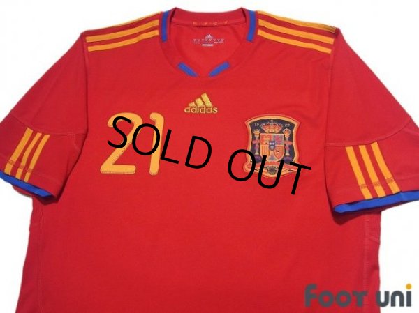 Photo3: Spain 2010 Home Shirt #21 David Silva (3)