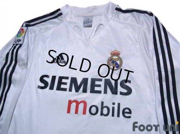 Photo3: Real Madrid 2004-2005 Home Long Sleeve Shirt LFP Patch/Badge (3)