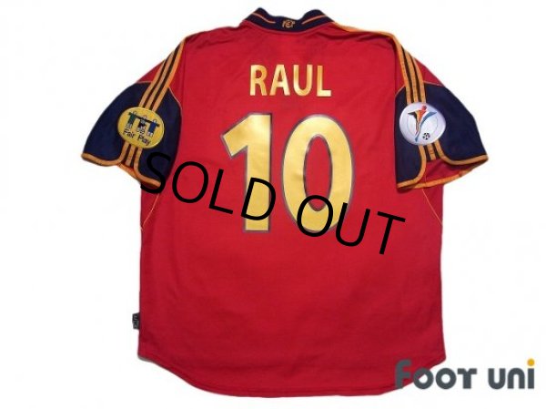 Photo2: Spain Euro 2000 Home Shirt #10 Raul UEFA Euro 2000 Patch/Badge UEFA Fair Play Patch/Badge (2)