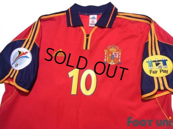 Photo3: Spain Euro 2000 Home Shirt #10 Raul UEFA Euro 2000 Patch/Badge UEFA Fair Play Patch/Badge (3)