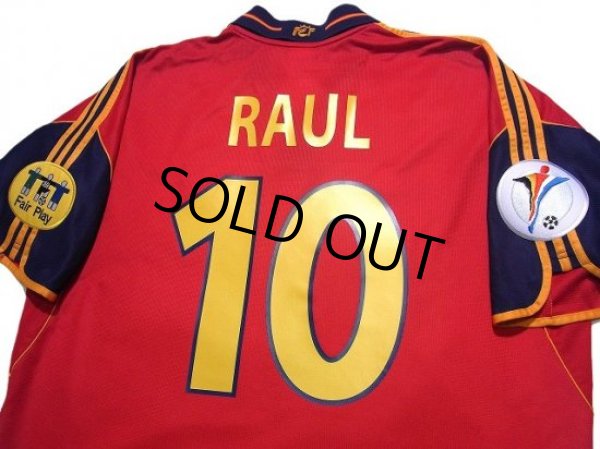Photo4: Spain Euro 2000 Home Shirt #10 Raul UEFA Euro 2000 Patch/Badge UEFA Fair Play Patch/Badge (4)