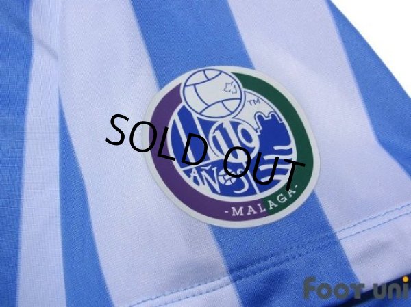 Photo6: Malaga 2014-2015 Home Shirt Jersey 110th Anniversary Model LFP Patch/Badge (6)