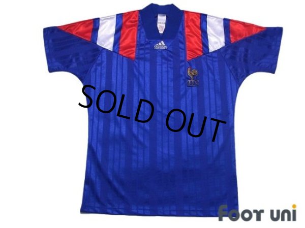 Photo1: France Euro 1992 Home Shirt Jersey (1)