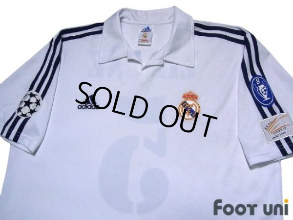 Photo3: Real Madrid 2001-2002 Home Centenario Shirt Jersey #5 Zidane Champions League Model Centennial Patch/Badge (3)