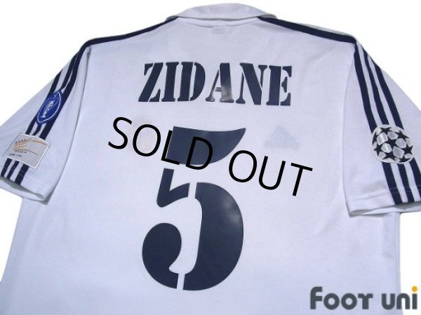 Photo4: Real Madrid 2001-2002 Home Centenario Shirt Jersey #5 Zidane Champions League Model Centennial Patch/Badge (4)