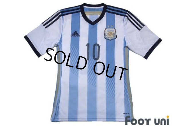 Photo1: Argentina 2014 Home Shirt #10 Messi FIFA World Cup Brazil Model (1)