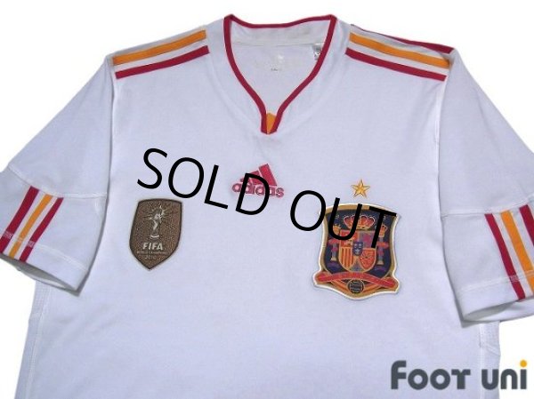 Photo3: Spain 2011 Away Shirt Jersey FIFA World Champions 2010 Patch/Badge (3)