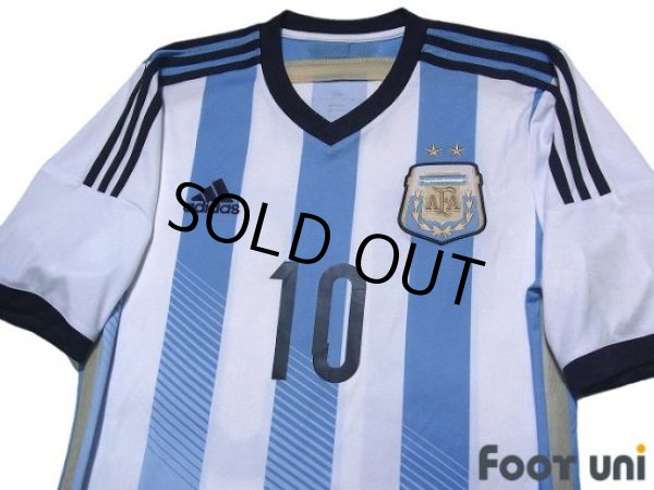 Photo3: Argentina 2014 Home Shirt #10 Messi FIFA World Cup Brazil Model (3)