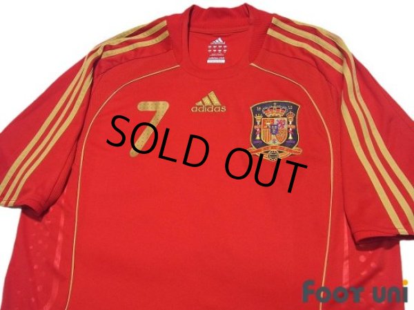 Photo3: Spain Euro2008 Home Shirt Jersey #7 David Villa (3)
