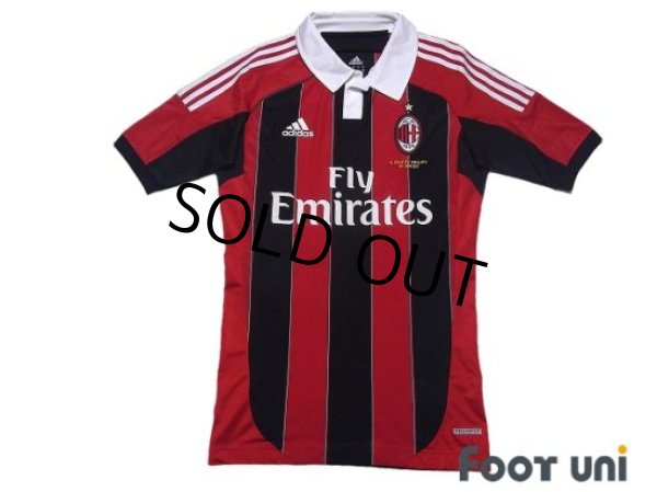 Photo1: AC Milan 2012-2013 Home Authentic Techfit Shirt Jersey (1)