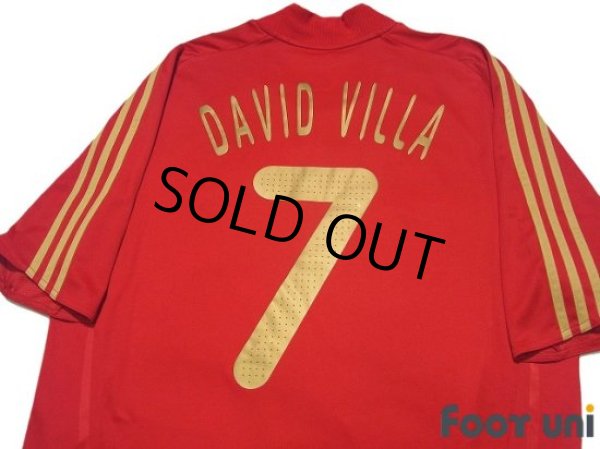 Photo4: Spain Euro2008 Home Shirt Jersey #7 David Villa (4)