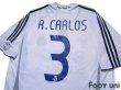 Photo4: Real Madrid 2006-2007 Home Shirt Jersey #3 Roberto Carlos (4)