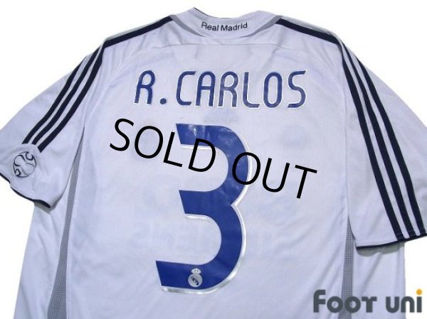 Photo4: Real Madrid 2006-2007 Home Shirt Jersey #3 Roberto Carlos (4)