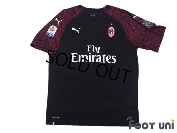 Photo1: AC Milan 2018-2019 Third Shirt #13 Alessio Romagnoli Lega Calcio Patch/Badge (1)