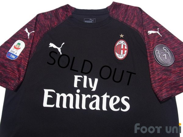 Photo3: AC Milan 2018-2019 Third Shirt #13 Alessio Romagnoli Lega Calcio Patch/Badge (3)