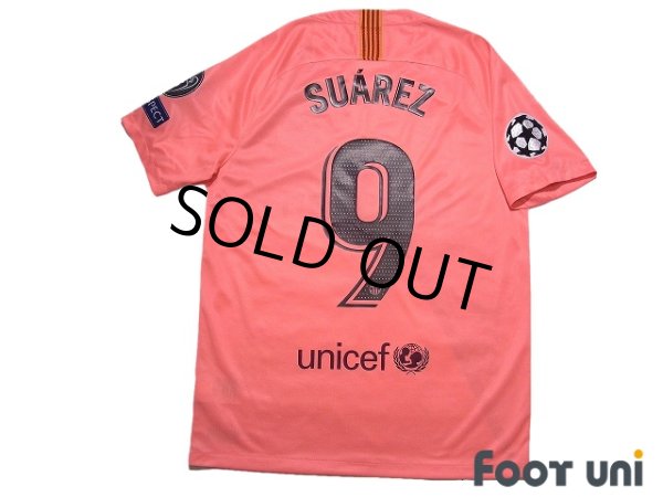 Photo2: FC Barcelona 2018-2019 3rd Shirt #9 Suarez Champions League Patch/Badge (2)